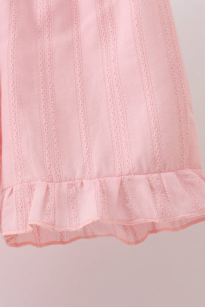 Pink Princess Embroidered Jacquard Set
