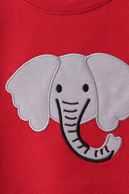 Maroon Alabama Elephant Applique Set