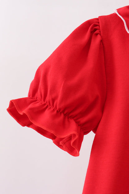 Red School Apple Skorts Set