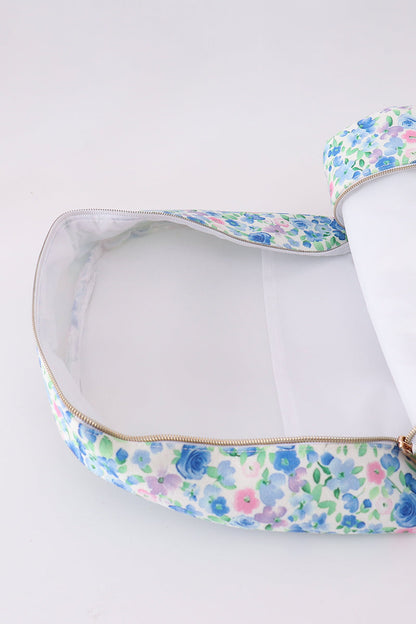 Green duck print backpack