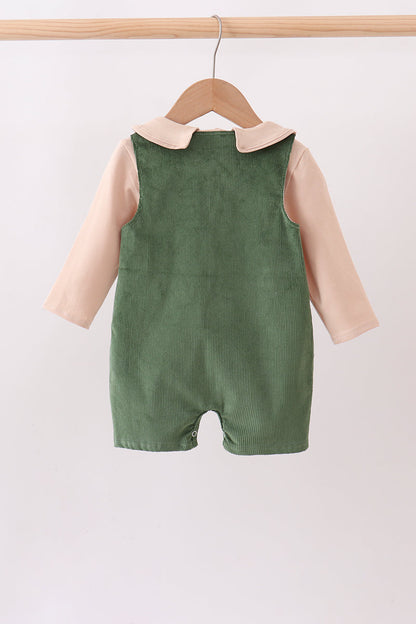 Green Corduroy Jon Jon Set