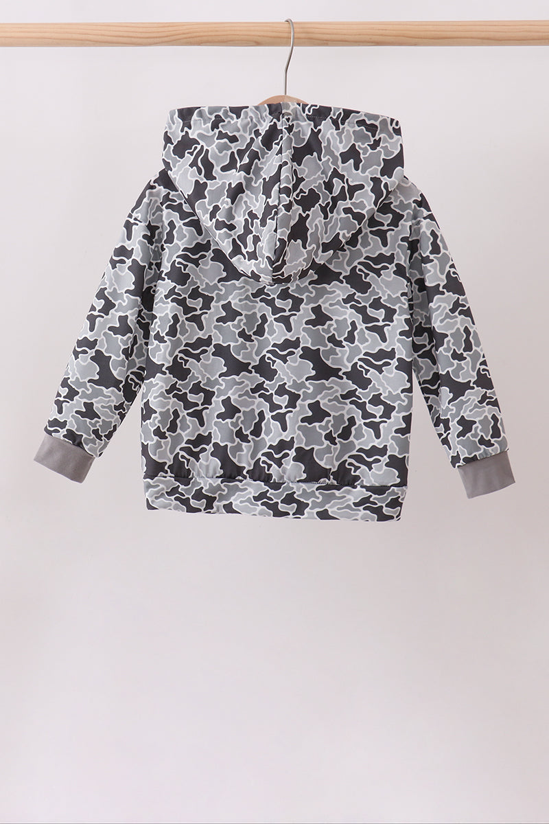 Grey Camouflage Hoodie