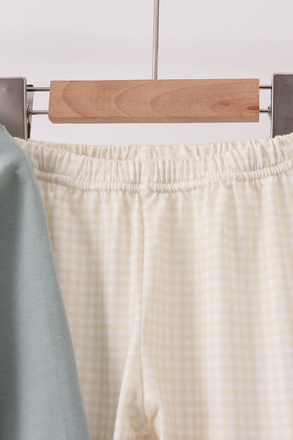 Sage Deer Embroidery Pants Set
