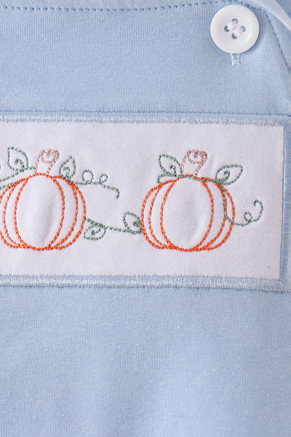 Blue Pumpkin Embroidery Bubble
