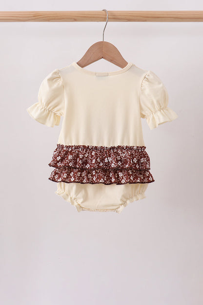 Brown Mallard Applique Ruffle Bubble