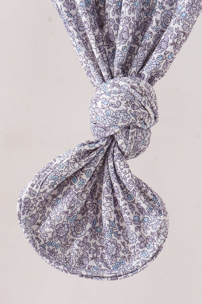 Navy Floral Gown