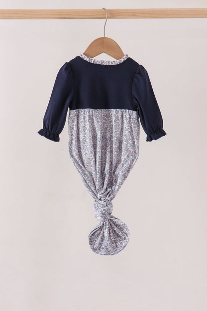 Navy Floral Gown