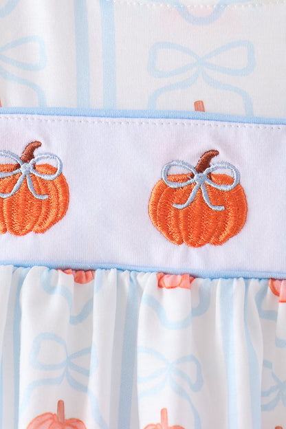 Blue Pumpkin Embroidery Ruffle Bloomer Set