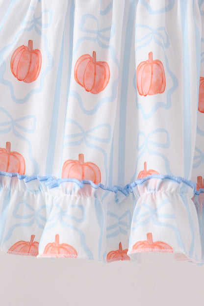 Blue Pumpkin Embroidery Ruffle Bloomer Set