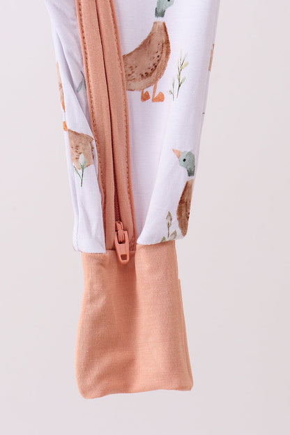 Duck Bamboo Zipper Romper