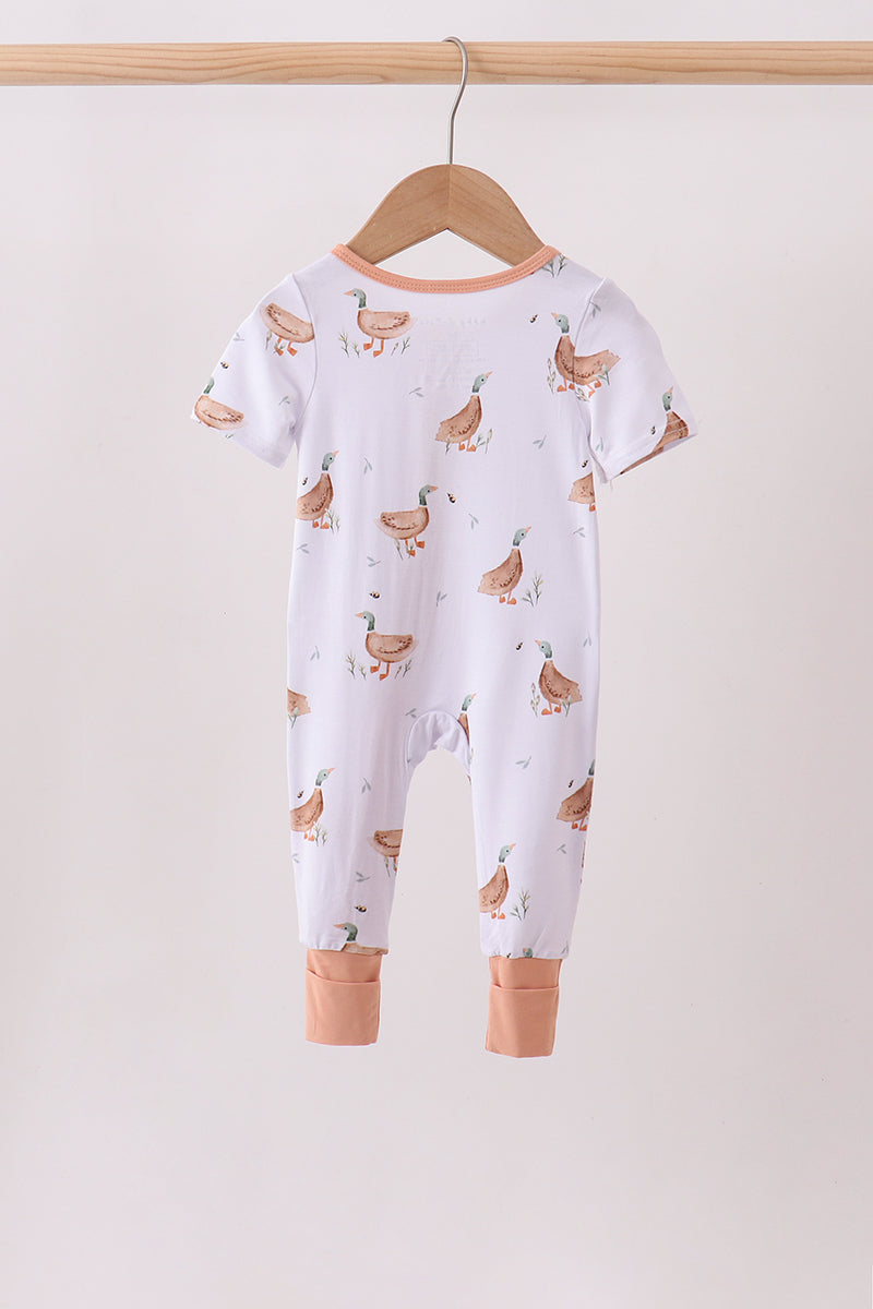 Duck Bamboo Zipper Romper