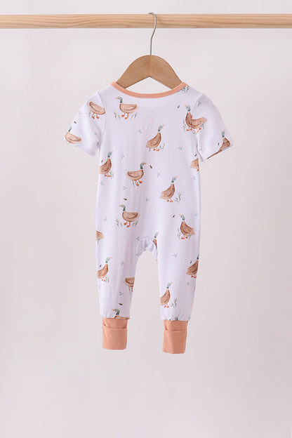 Duck Bamboo Zipper Romper
