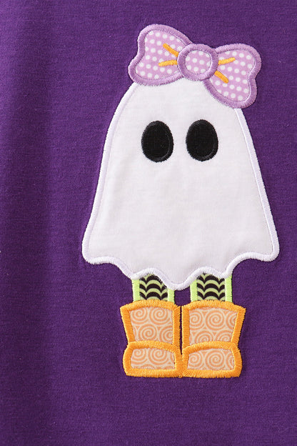 Purple Ghost Applique Top