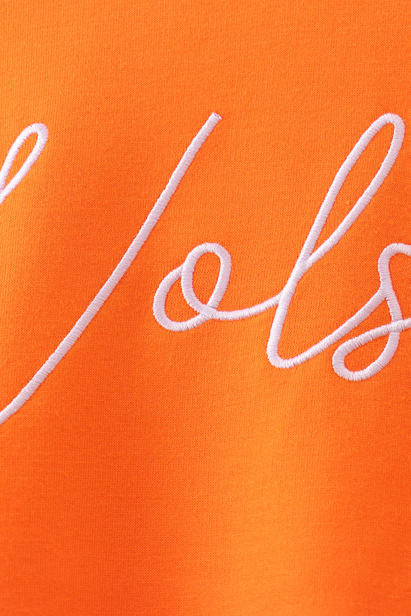 Orange Tennessee Vols Embroidery Mom&me Top