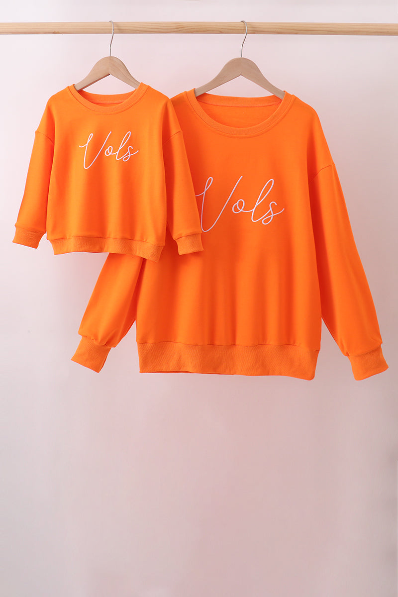 Orange Tennessee Vols Embroidery Mom&me Top