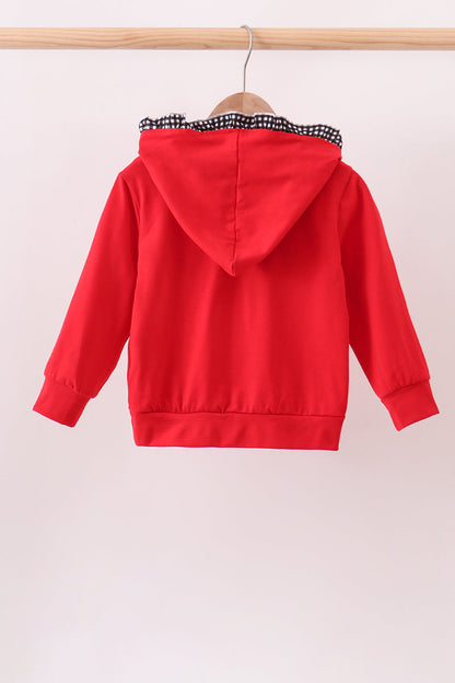 Red Georgia Embroidery Hoodie