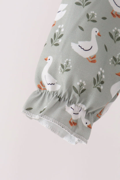 Grey goose applique ruffle bubble