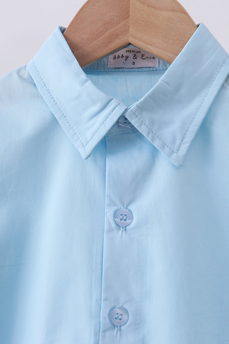Blue button down shirt