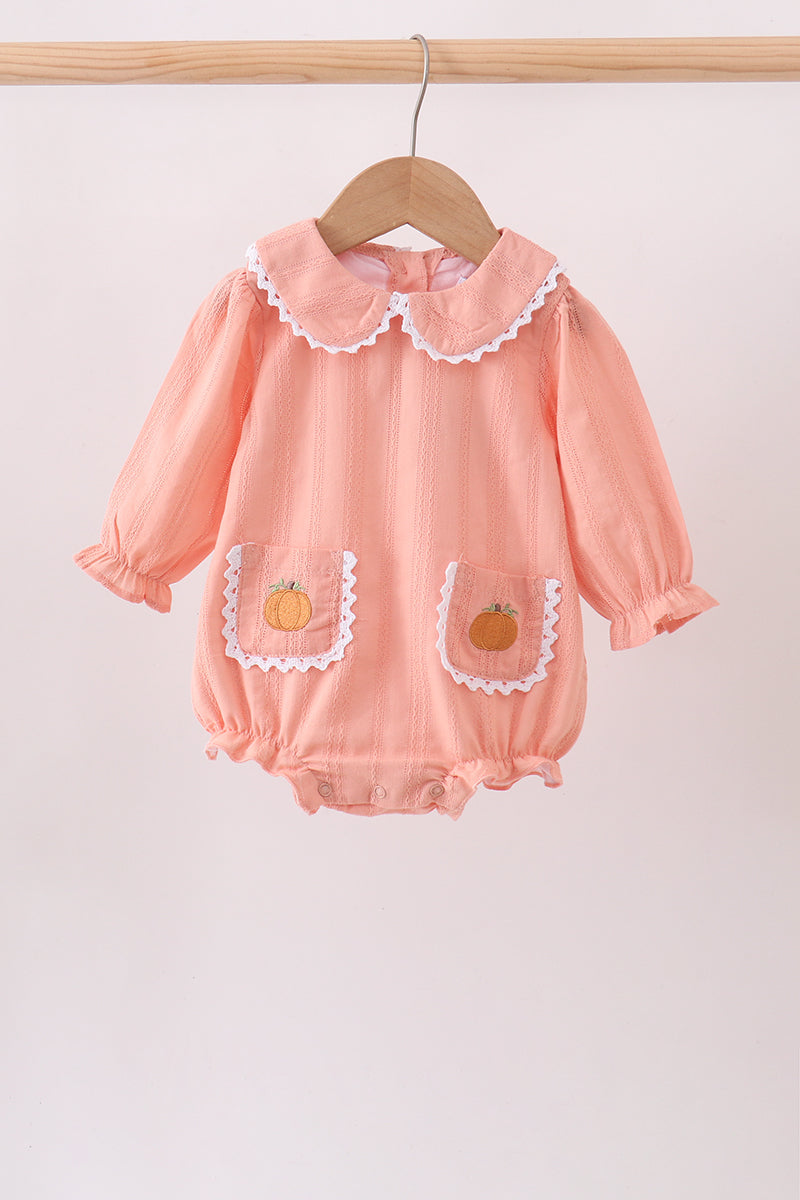 Pumpkin Jacquard embroidery pocket bubble