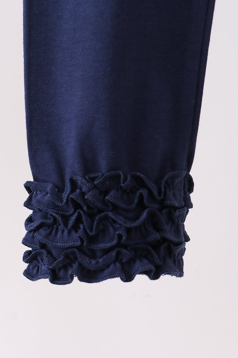 Navy icing ruffle pants