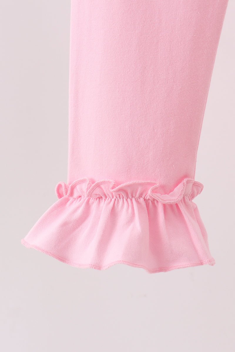 Pink ruffle pants