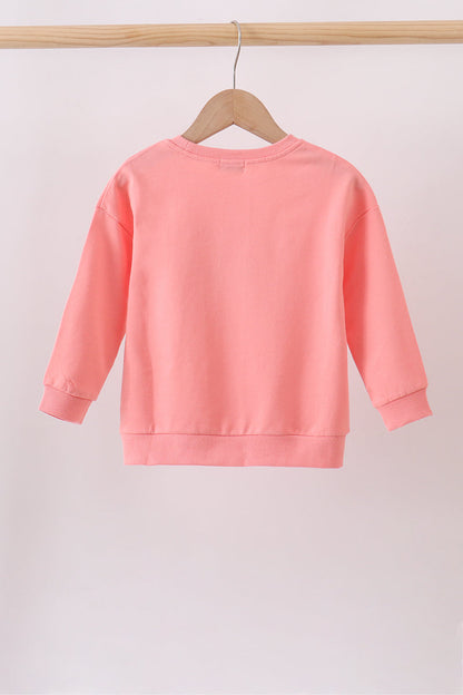Pink Floral Bow Embroidery Top