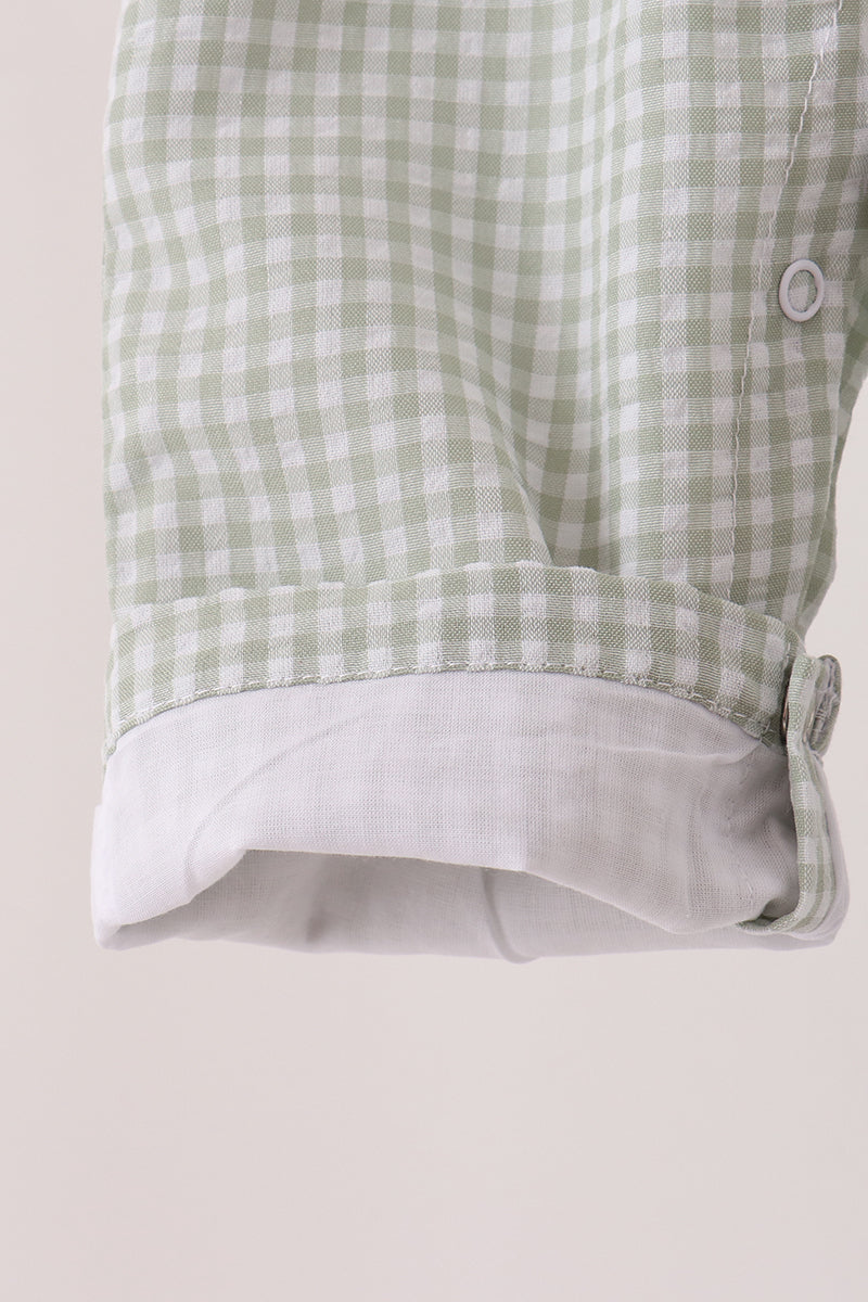 Beige turkey embroidery gingham jonjon