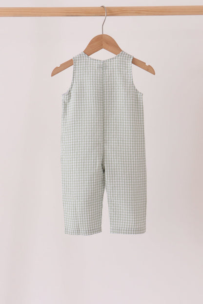 Beige turkey embroidery gingham jonjon