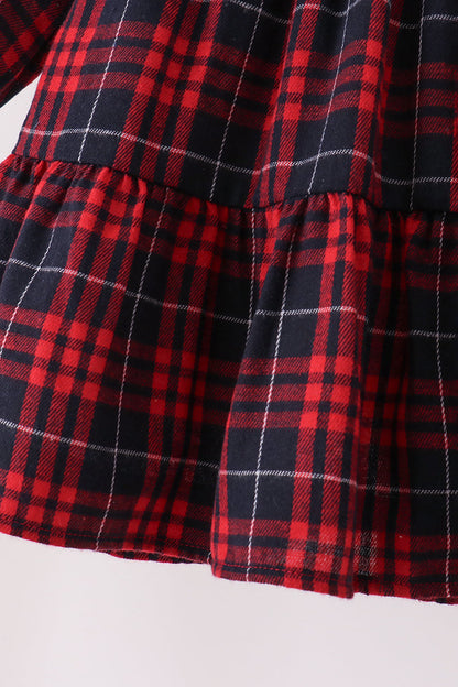 Red plaid dress