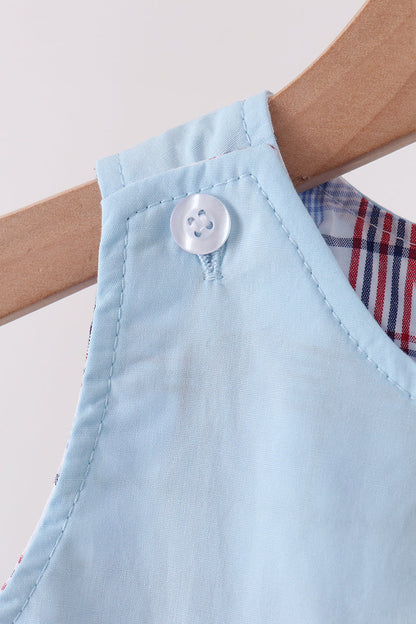 Blue plaid deer reversible jonjon
