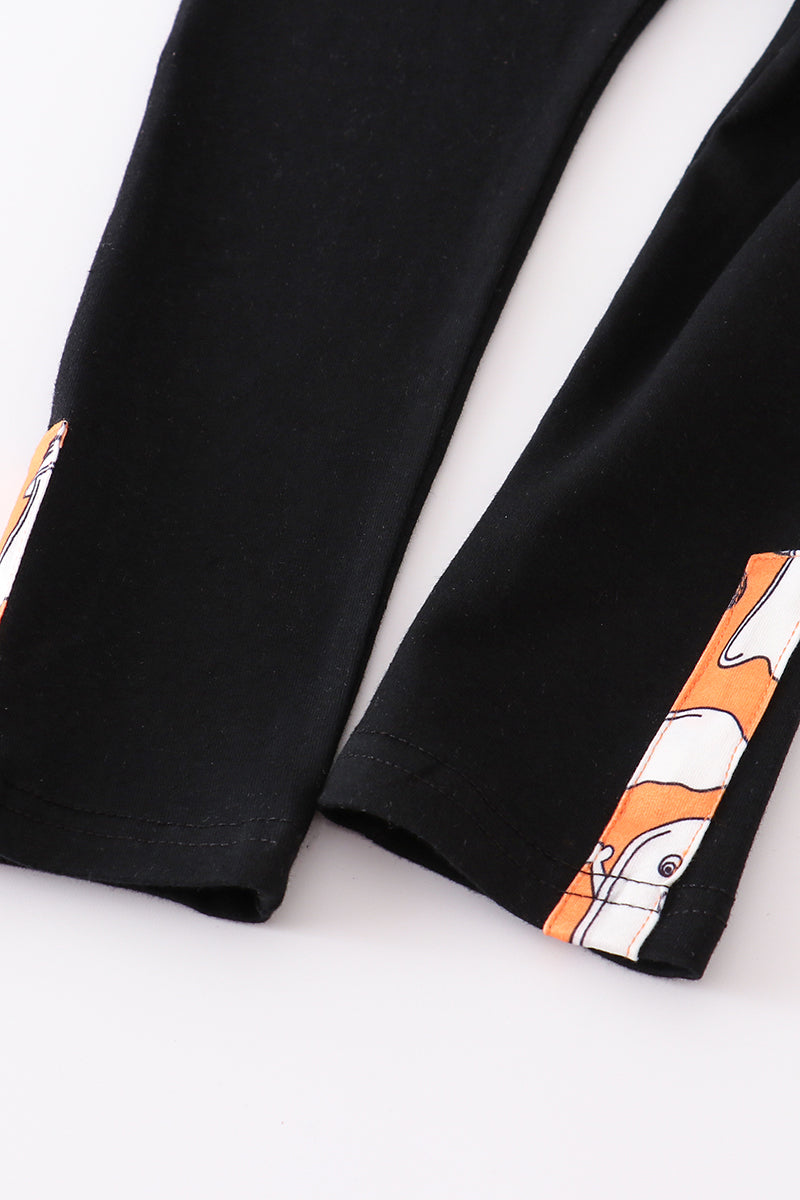 Orange ghost print girl set