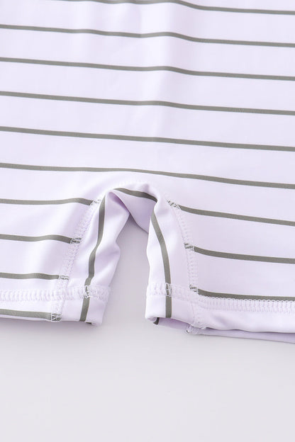 Green stripe boy swimsuit