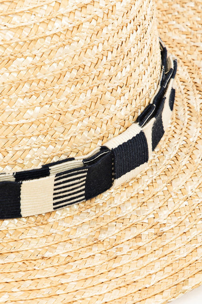 Fame Strap Wide Brim Straw Hat