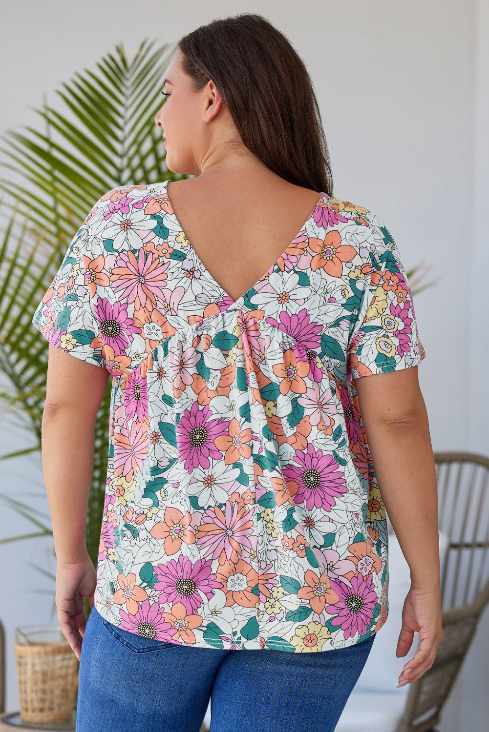 Multicolor Round Neck Sleeveless Floral Mini Dress