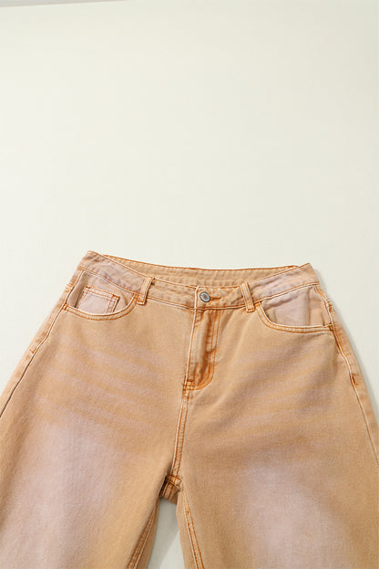 Black Distressed Hollow-out High Waist Cropped Flare Jeans