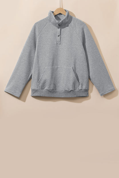 Gray Textured Kangaroo Pocket Drawstring Hooded Mini Dress